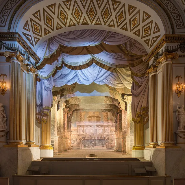 The auditorium of Gustav III's 18th-century theatre inside Gripsholm Castle, unused since 1785