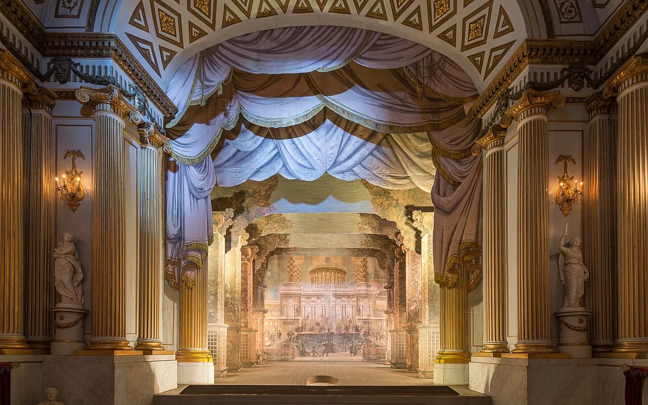 The auditorium of Gustav III's 18th-century theatre inside Gripsholm Castle, unused since 1785